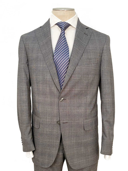 picture of Men's Flat Front Pant Nested Suit Modern Cut - GREY PLAID - 100% WOOL