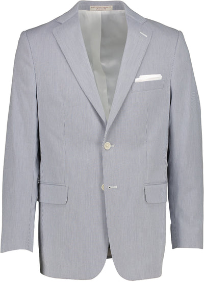 picture of Men's Sport Coat - Suit Separate -  Classic Cut - Blue/White Pincord - 100% COTTON