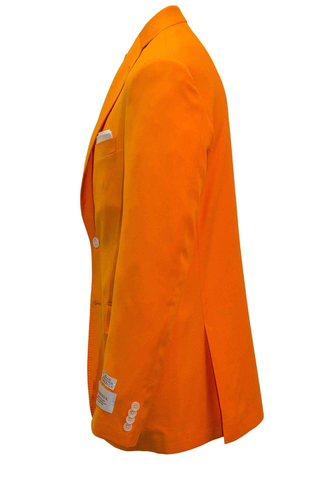 Men's Modern Fit Volunteer Orange Wool Blazer -  Hardwick.com