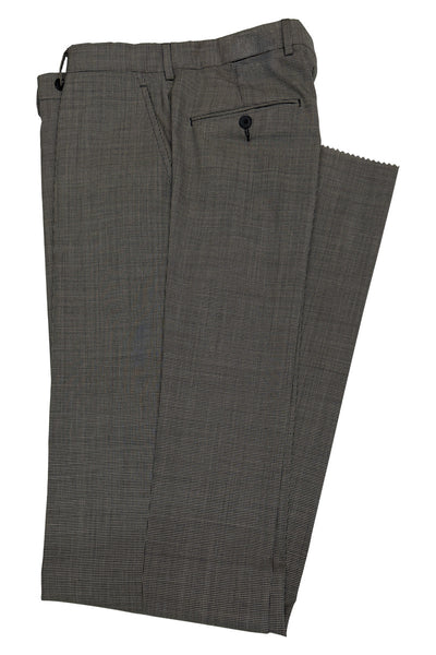 picture of Men's Flat Front Pant Modern Cut - BLACK-WHITE - 100% WORSTED WOOL