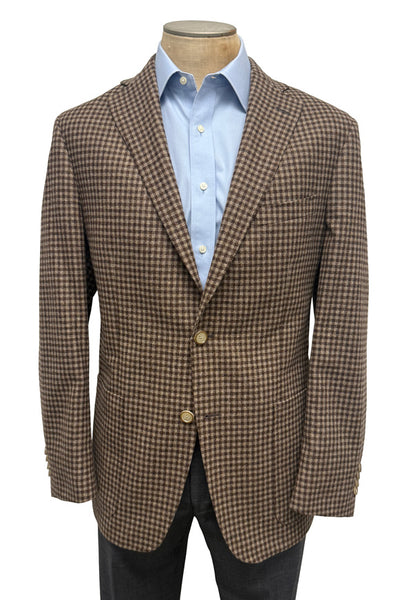 picture of Men's Sport Coat Modern Cut - BROWN CHECK - 100% WOOL