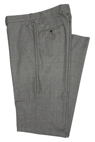 picture of Men's Flat Front Pant Modern Cut - GREY CHECK - 100% WOOL SUPER 110'S