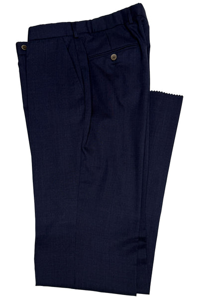 picture of Men's Flat Front Pant Modern Cut - BLUE - 100% WOOL NATURAL STRETCH