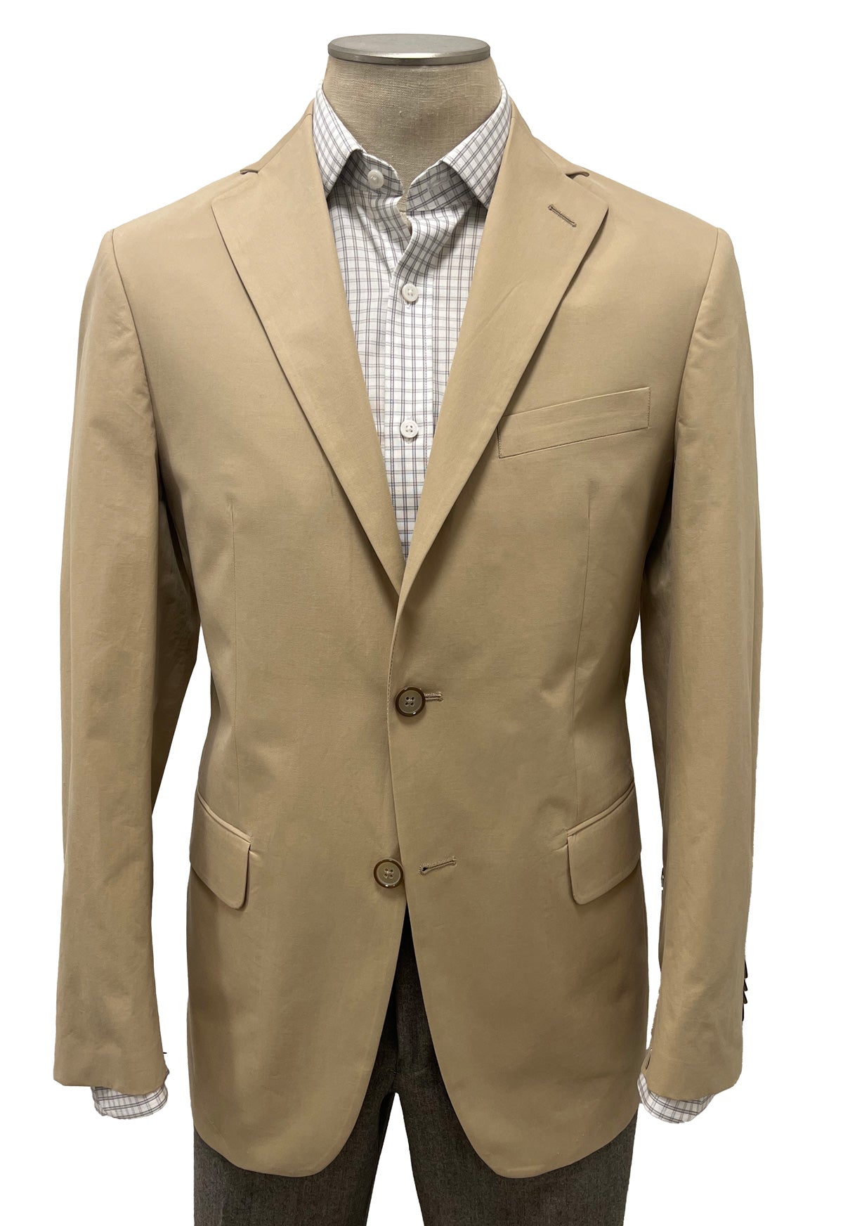 Men's Sport Coat Modern Cut KHAKI 100% COTTON –