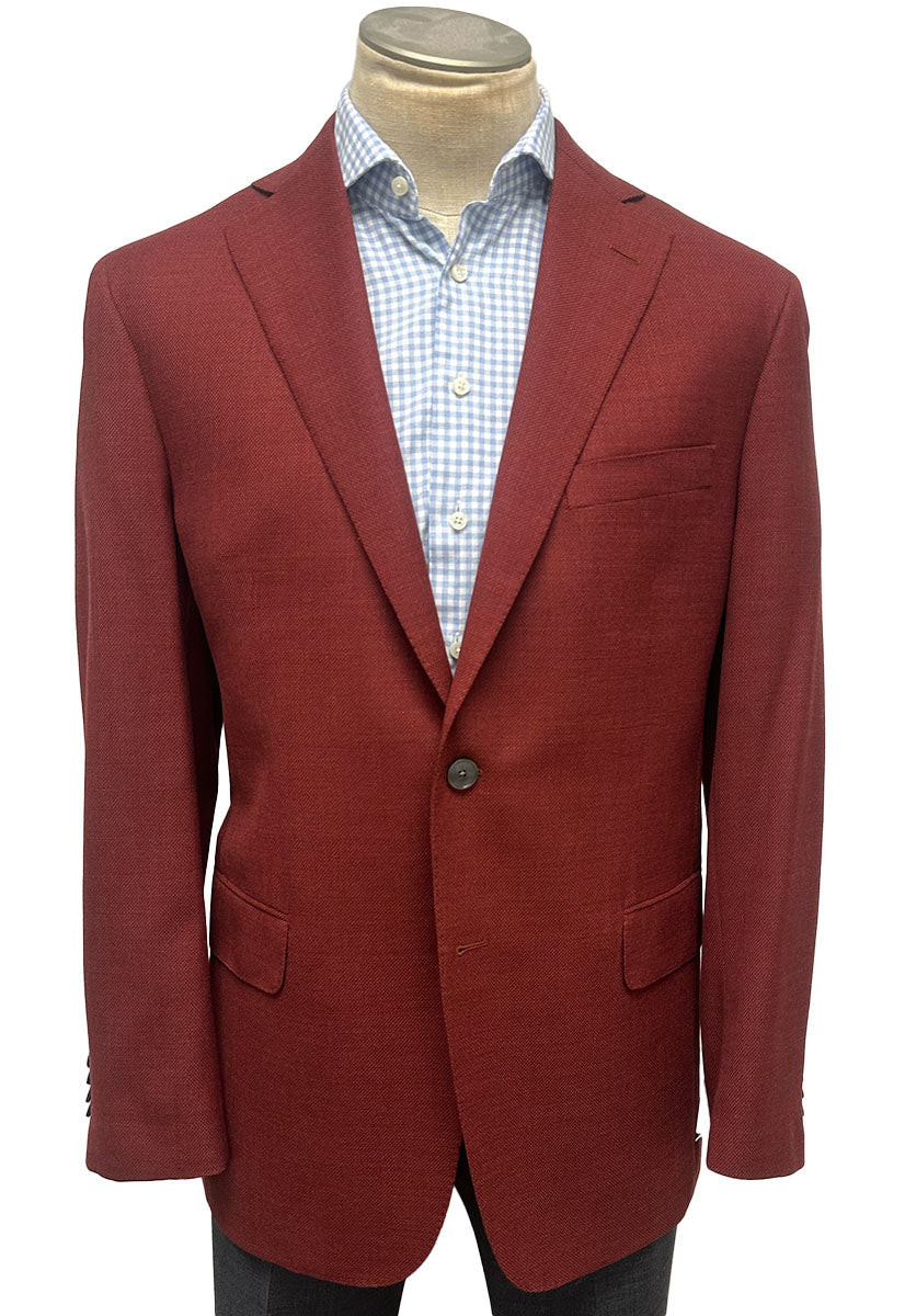 Men's Sport Coat Modern Cut - RED - 100% WOOL SUPER 110'S