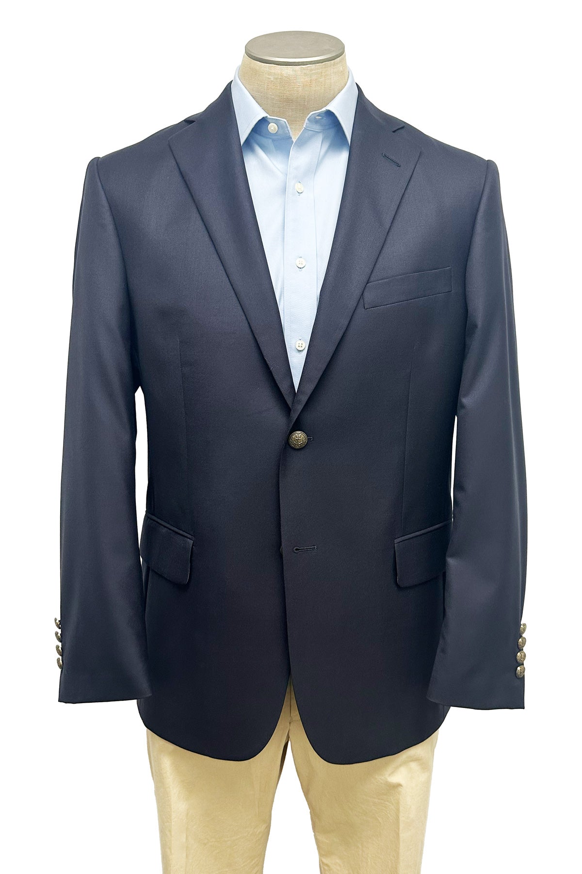 Men's Blazer Classic Cut - NAVY - 100% WOOL SUPER 150'S