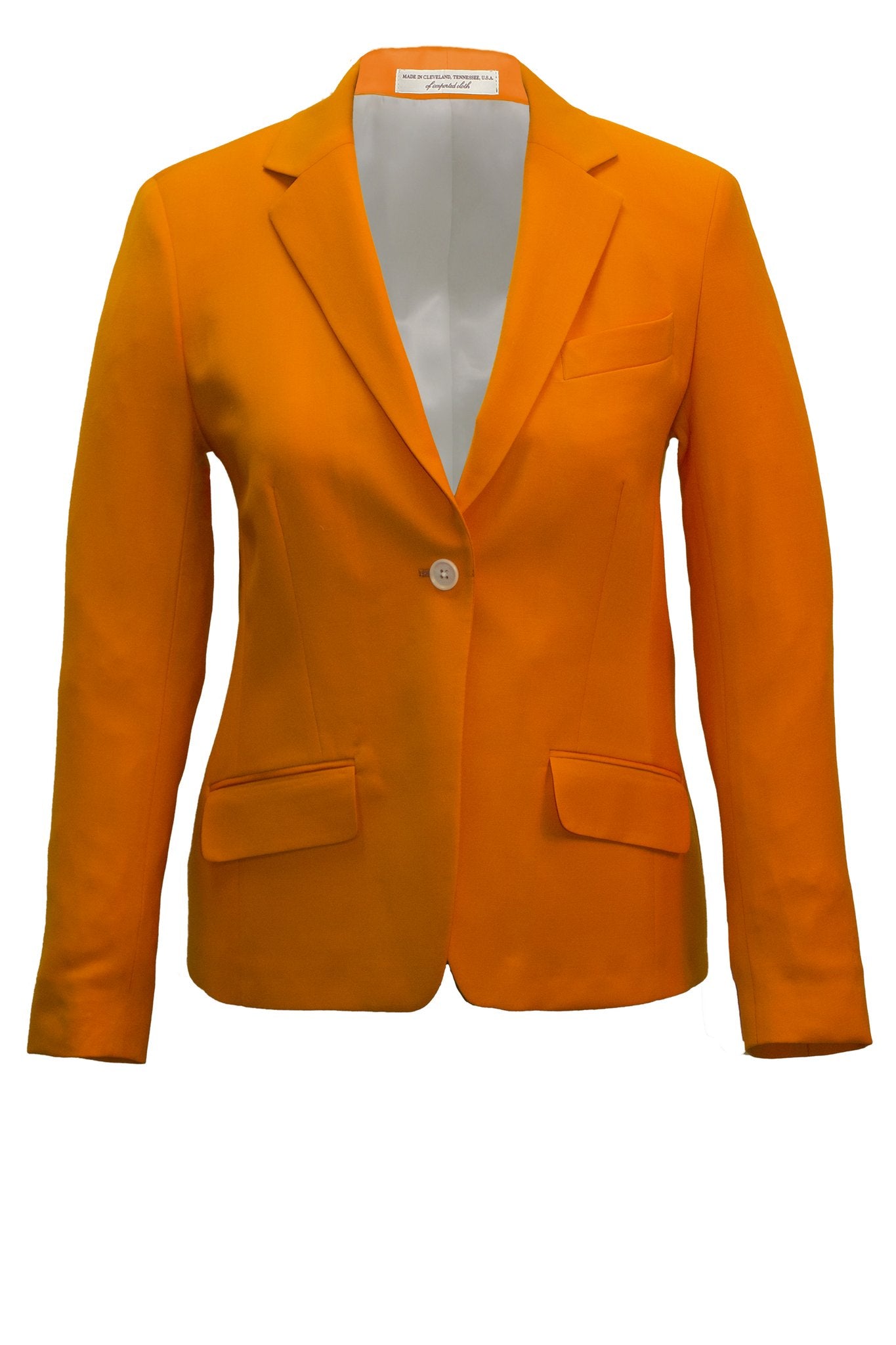 Women's Modern Fit Volunteer Orange Wool Blazer -  Hardwick.com