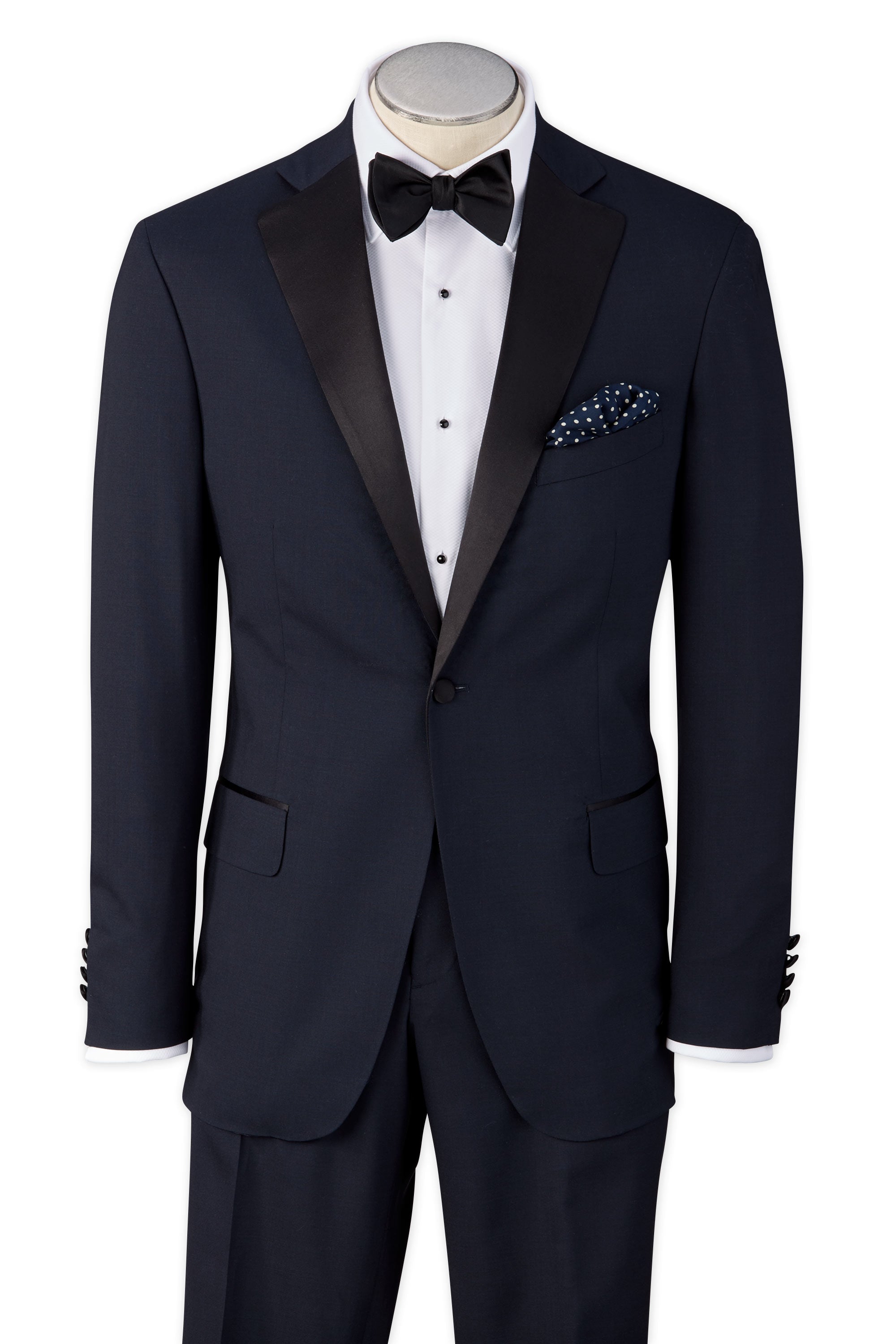 Men's Tuxedo Jacket Modern Cut - NAVY 98/2 WOOL/LYCRA SUPER100