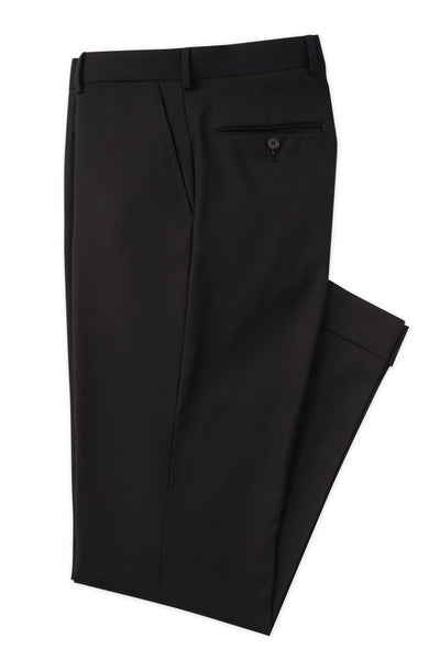 picture of Men's Flat Front Pant Nested Suit Modern Cut - BLACK - 97/3 WOOL/LYCRA SUPER120