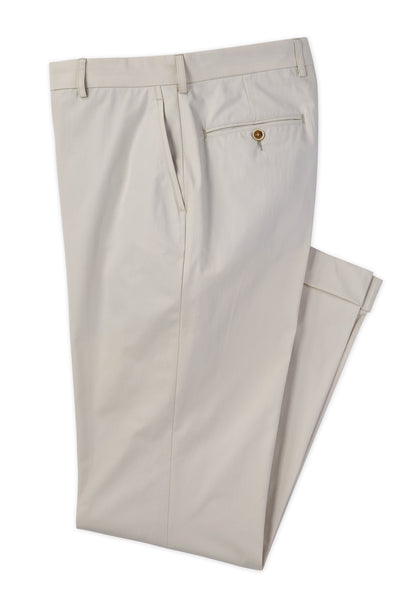 picture of Men's Flat Front Pant Chairman’s Collection - STONE - 100% COTTON