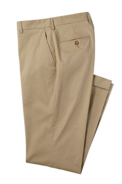 picture of Men's Flat Front Pant Chairman’s Collection - KHAKI - 97/3 CO/EA