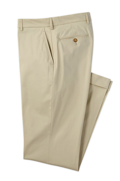 picture of Men's Flat Front Pant Chairman’s Collection - STONE - 97/3 CO/EA