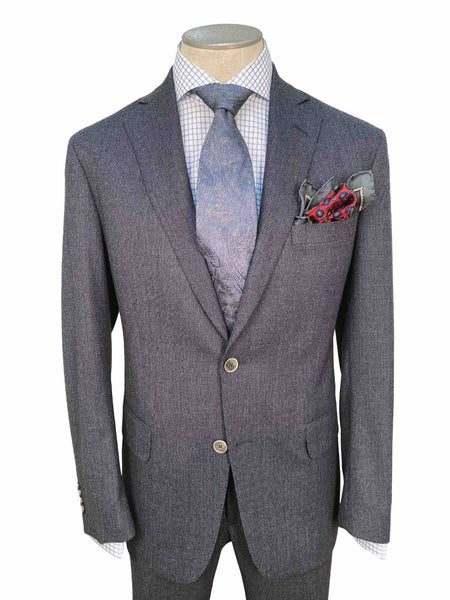 picture of Men's Flat Front Pant Nested Suit Modern Cut - BLUE/GREY - 100% WOOL