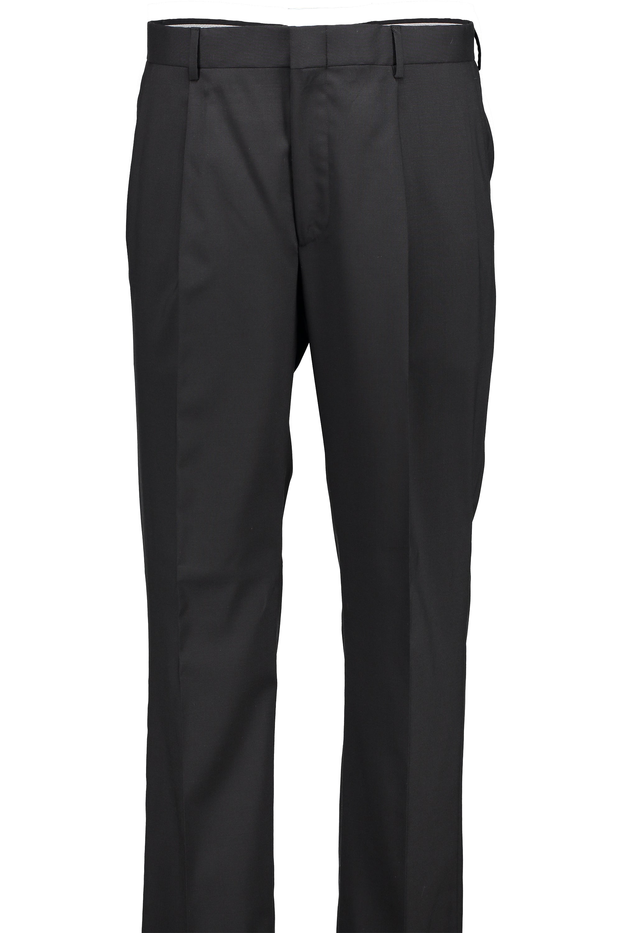 Men's Suit Separates Pleated Pant Classic Cut - BLACK - 98/2 WOOL/LYCR –