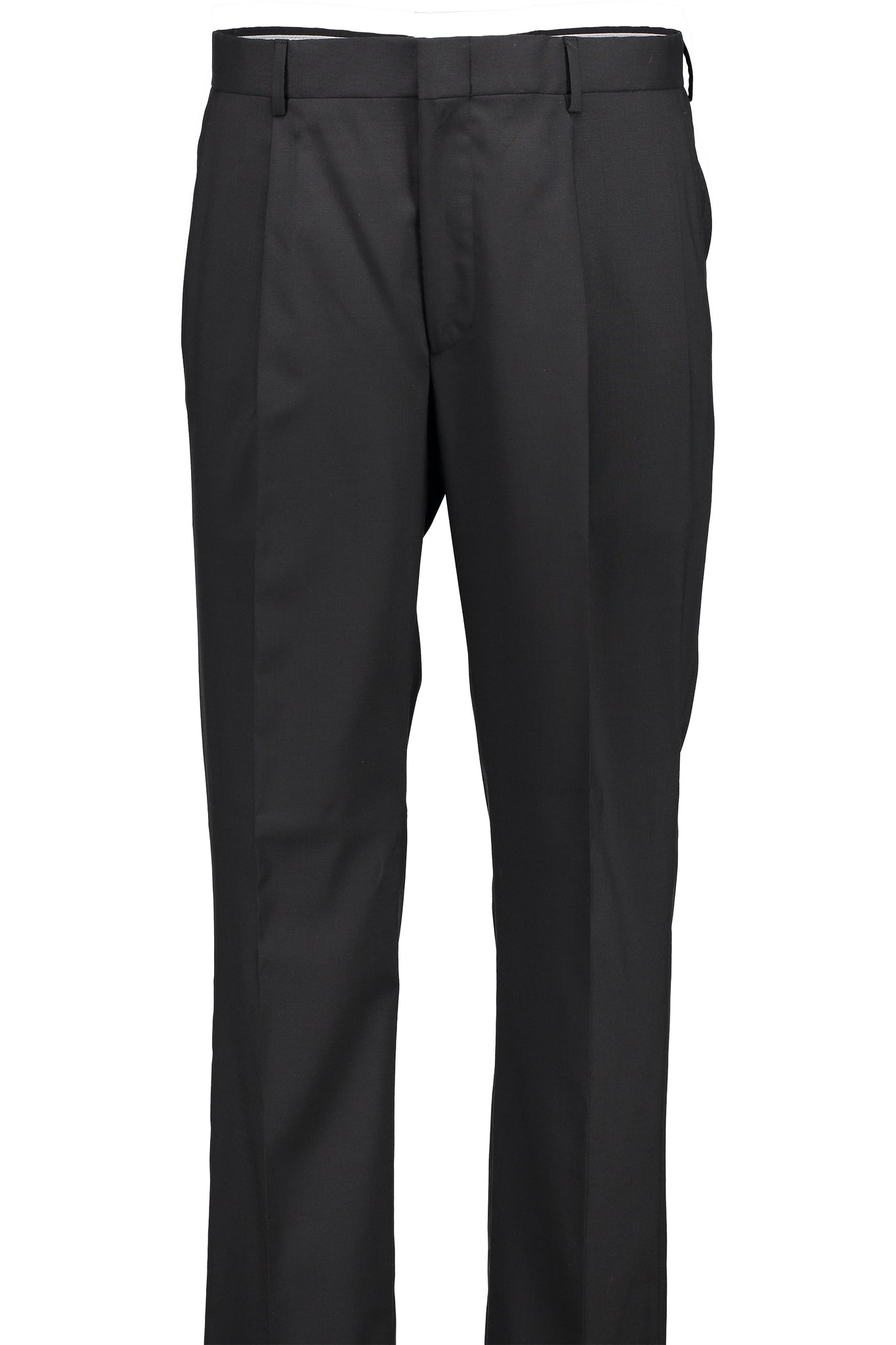 Men's Straight Fit Pleated Suit Seperate Pant - Black - CA11NQ0M1NR