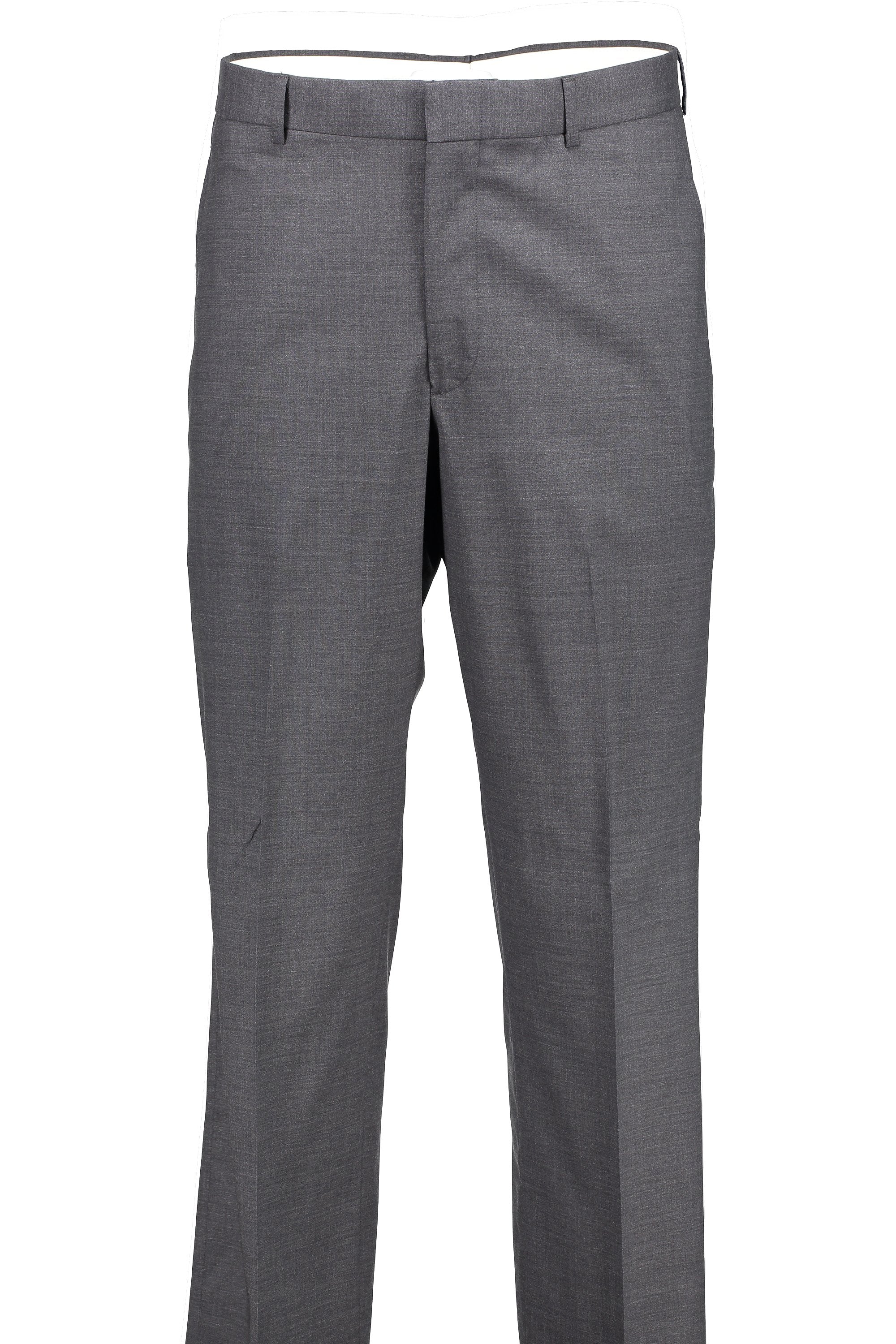 Men's Suit Separates Flat Front Pant Classic Cut - MED GREY 98/2 WOOL/LYCRA SUPER100