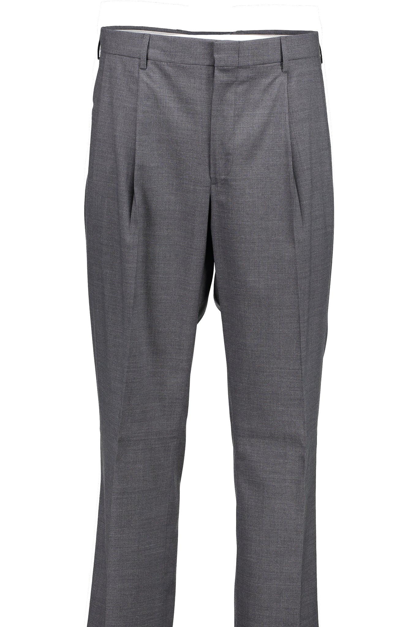 Pleated Suit Trousers - Grey Flannel, Men's Trousers