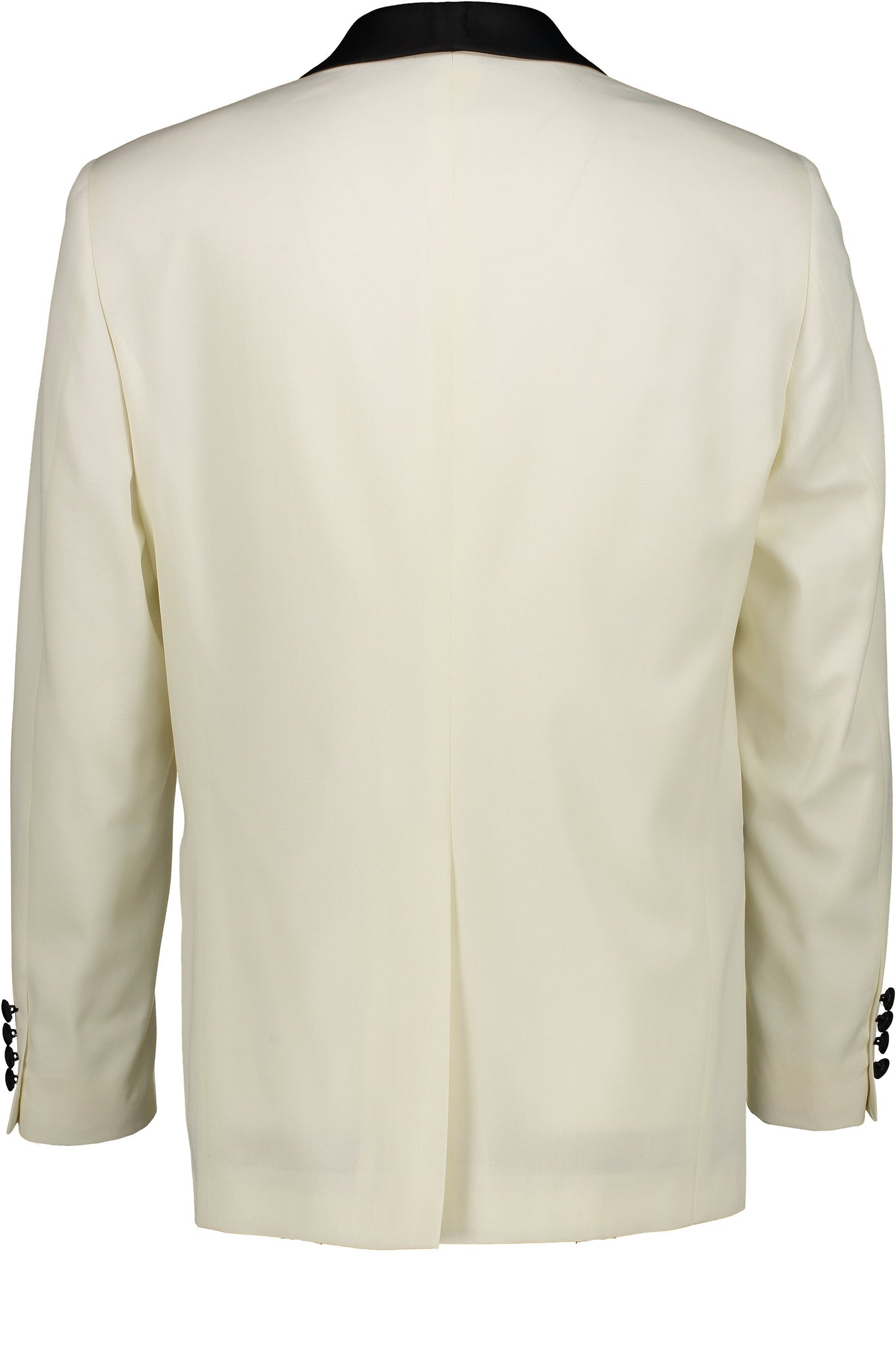 Classic Fit Ivory Wool Dinner Jacket with Black Satin Shawl Collar -  Hardwick.com