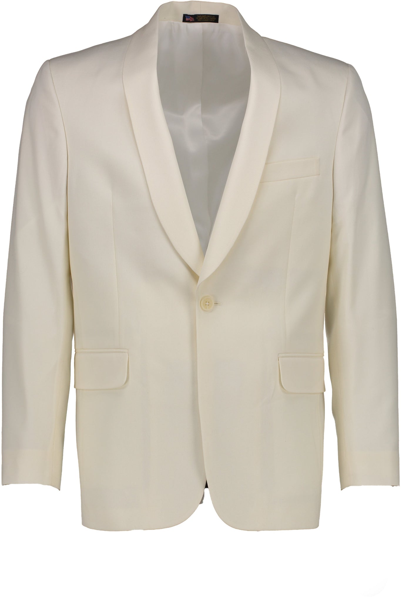 Classic Fit Ivory Wool Dinner Jacket with Cream Satin Shawl Collar -  Hardwick.com