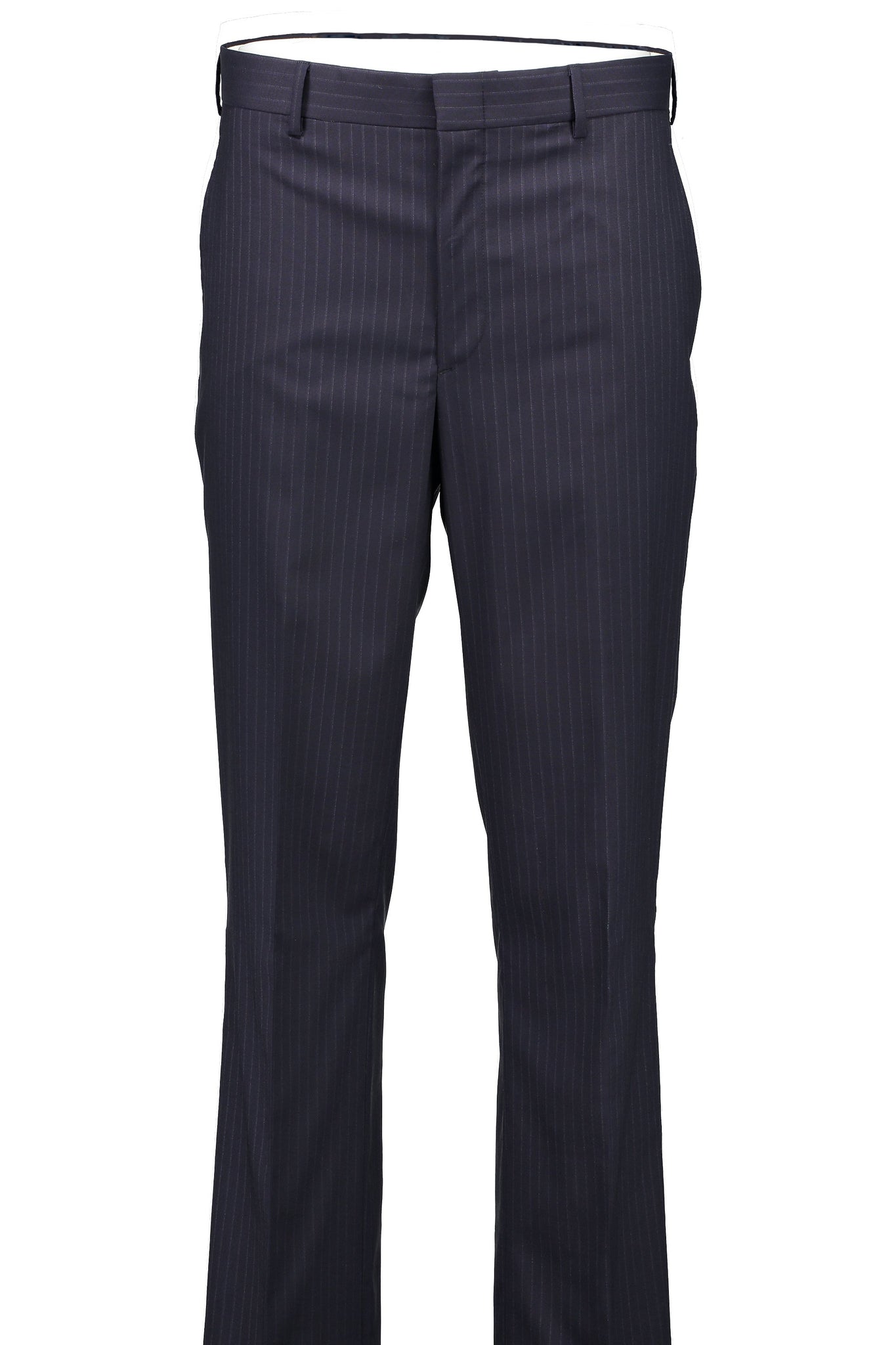 Classic Fit Navy Pinstripe H-Tech Wool Suit Separates Flat Front Pant -  Hardwick.com