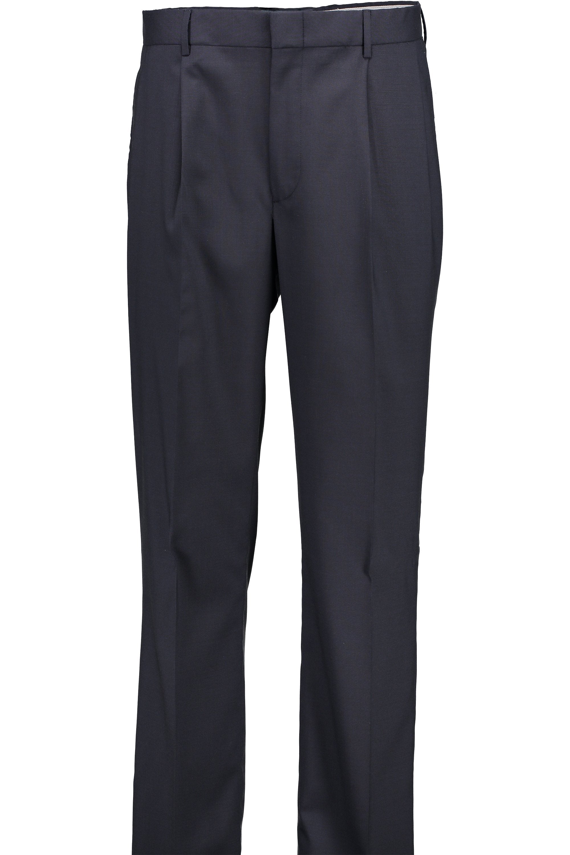 Men's Suit Separates Pleated Pant Classic Cut - NAVY 98/2 WOOL/LYCRA SUPER100