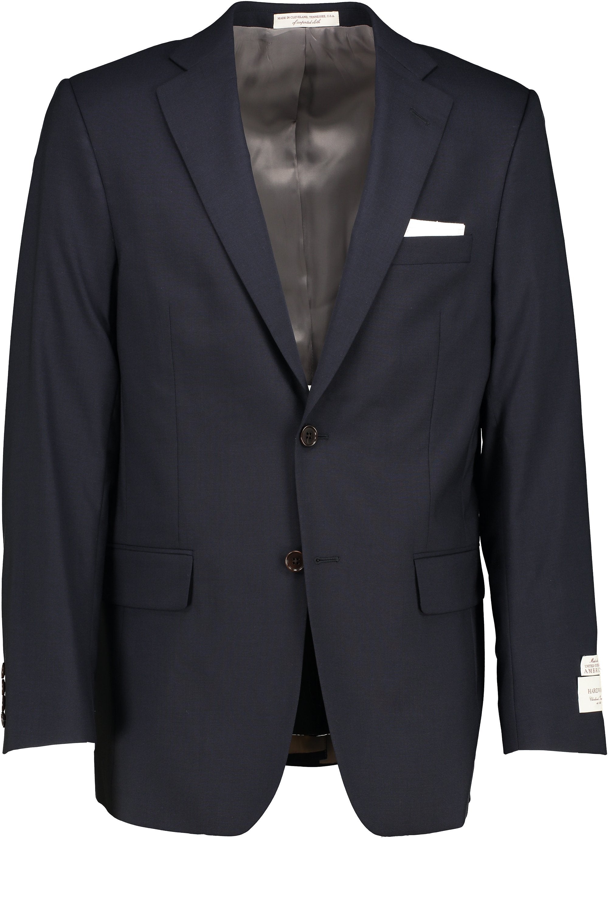 Men's Suit Separate - Coat Portly Cut NAVY 98/2 WOOL/LYCRA SUPER100