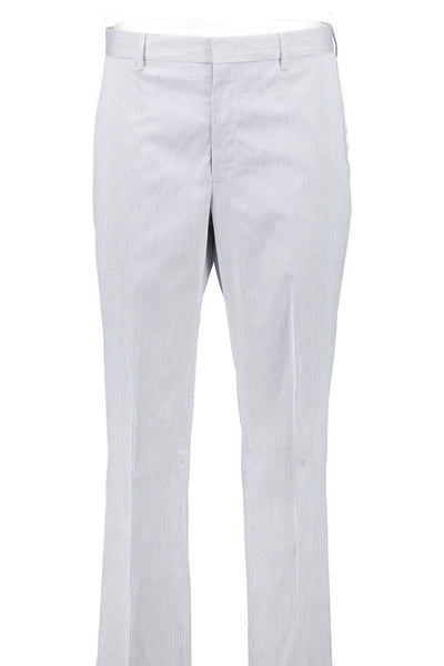picture of Men's Flat Front Pant - Suit Separate - Classic Cut - Blue/White Pincord - 100% COTTON