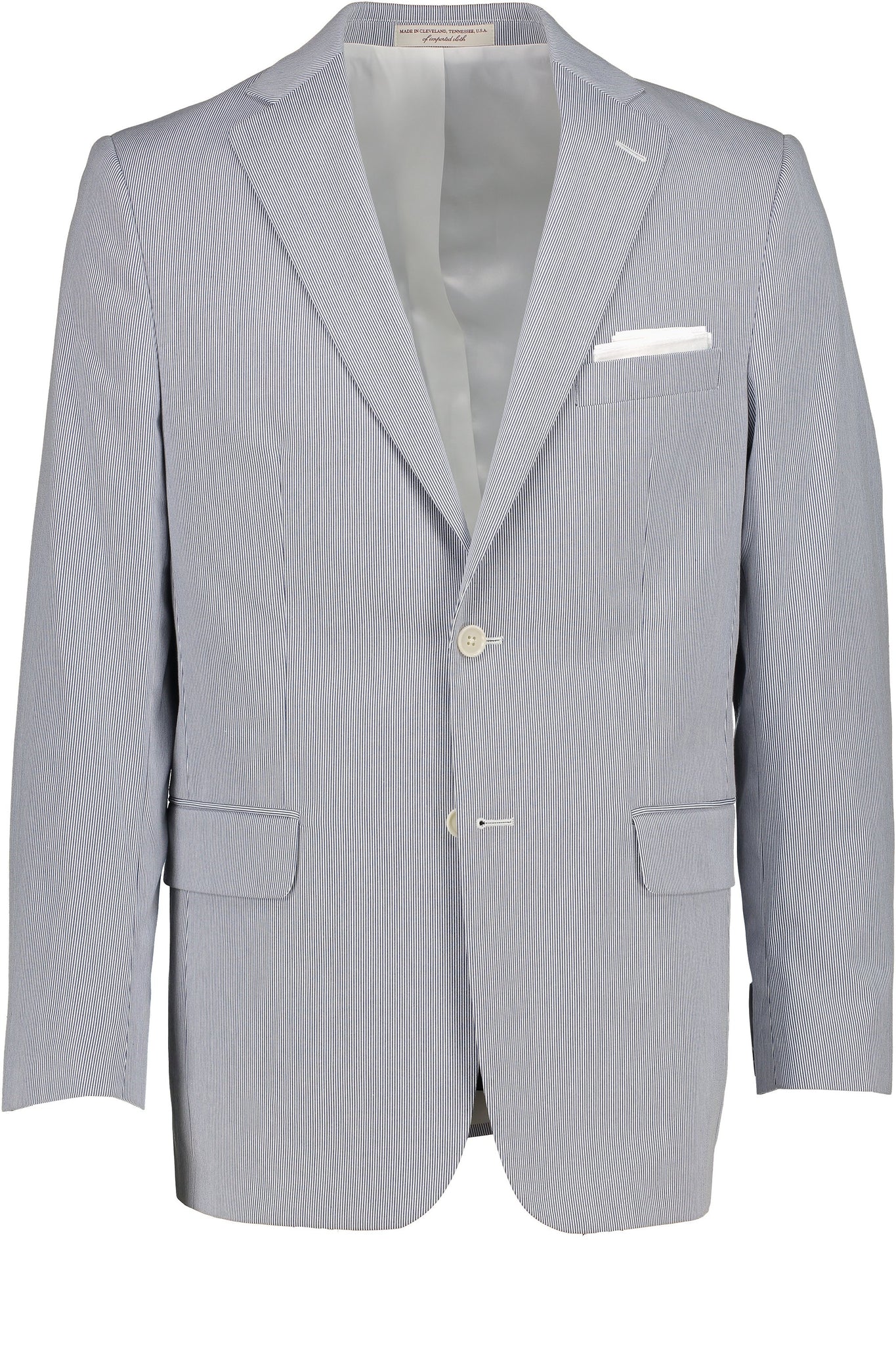 Classic Fit Blue & White Pincord Cotton Suit Separate Jacket -  Hardwick.com