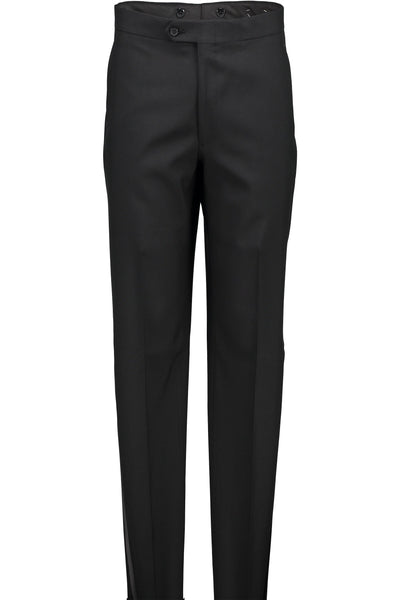 picture of Classic Fit Black Wool Tuxedo Flat Front Pant