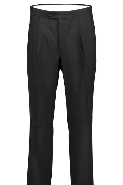 picture of Classic Fit Black Wool Tuxedo Pleated Pant