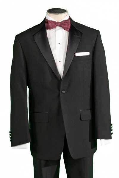 Men’s Tuxedo Jacket Classic Cut, Black, 100% Worsted Wool