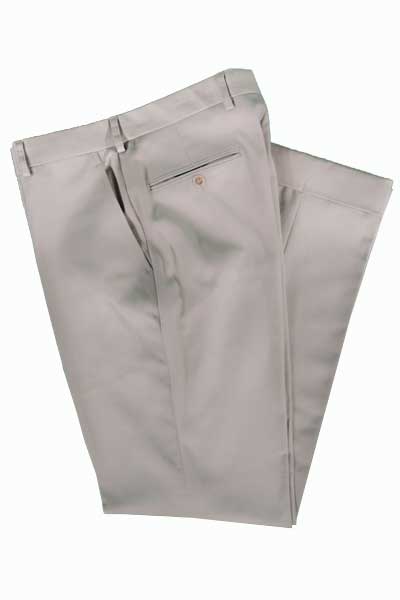 Men's Pant, Flat Front, Chairman's Collection, Color Cement, 100% Cotton